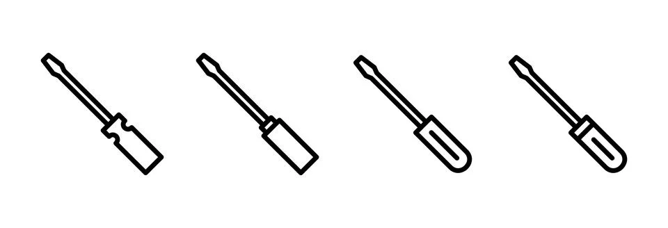Screwdriver icon vector illustration. tools sign and symbol Stock Illustration