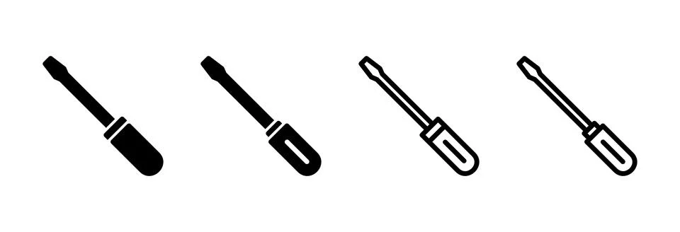 Screwdriver icon vector illustration. tools sign and symbol Stock Illustration