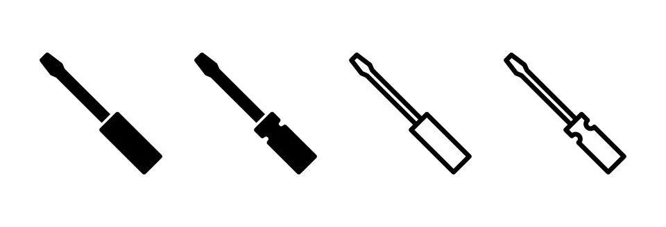 Screwdriver icon vector illustration. tools sign and symbol Illustrazione stock