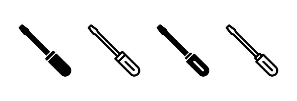 Screwdriver icon vector illustration. tools sign and symbol Illustrazione stock
