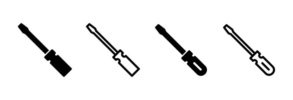 Screwdriver icon vector illustration. tools sign and symbol Stock Illustration