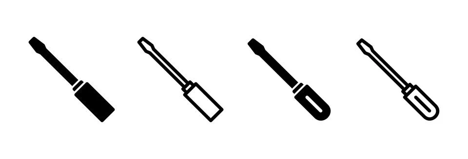 Screwdriver icon vector illustration. tools sign and symbol Stock Illustration