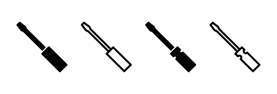 Screwdriver icon vector illustration. tools sign and symbol Stock Illustration