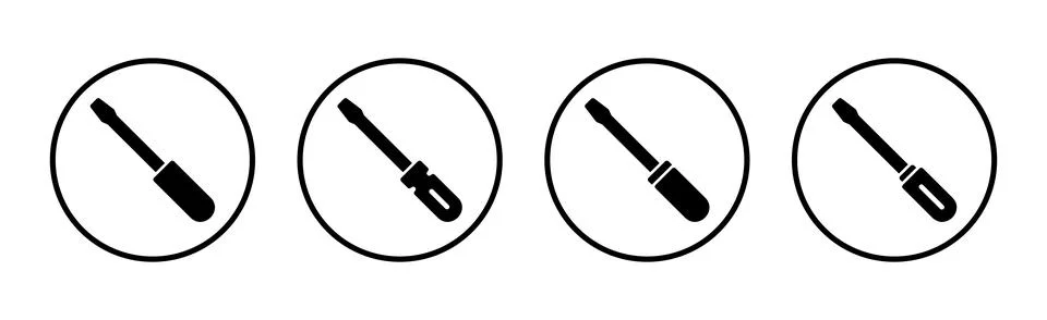 Screwdriver icon vector illustration. tools sign and symbol Stock Illustration