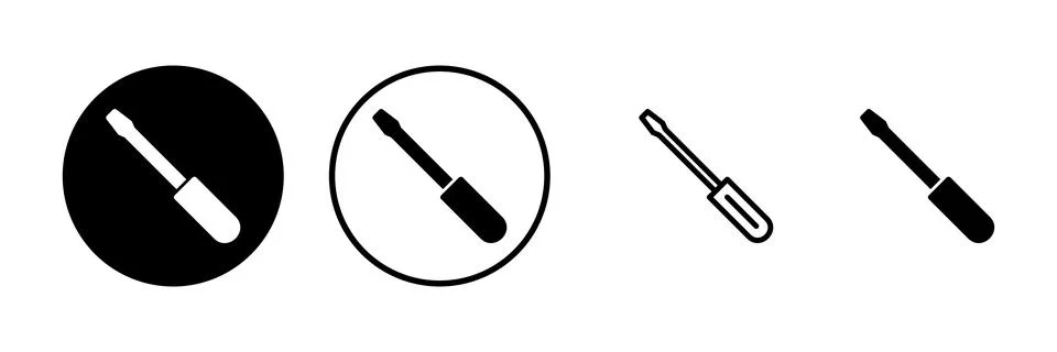 Screwdriver icon vector illustration. tools sign and symbol Illustrazione stock