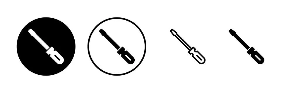 Screwdriver icon vector illustration. tools sign and symbol Illustrazione stock