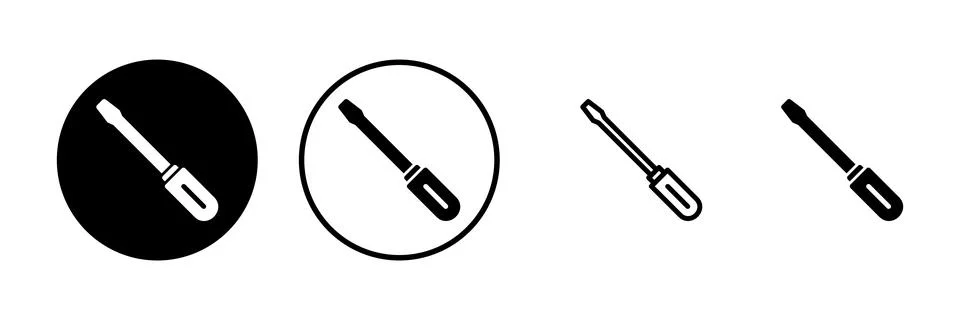 Screwdriver icon vector illustration. tools sign and symbol Stock Illustration