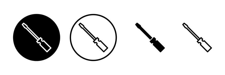Screwdriver icon vector illustration. tools sign and symbol Stockillustratie