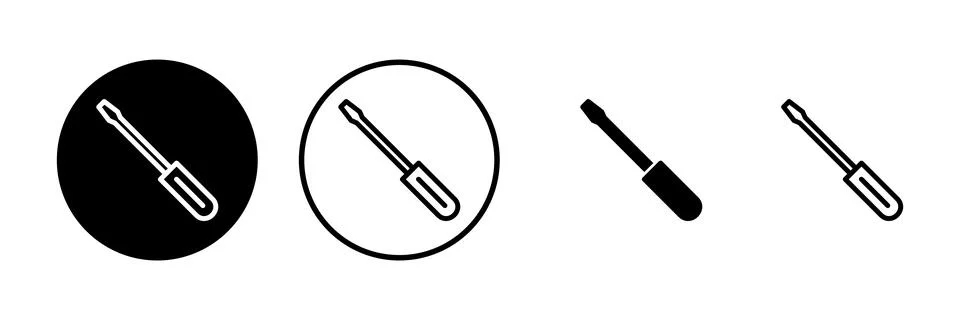 Screwdriver icon vector illustration. tools sign and symbol Stock Illustration