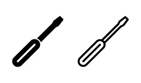 Screwdriver icon vector. tools icon Illustrazione stock