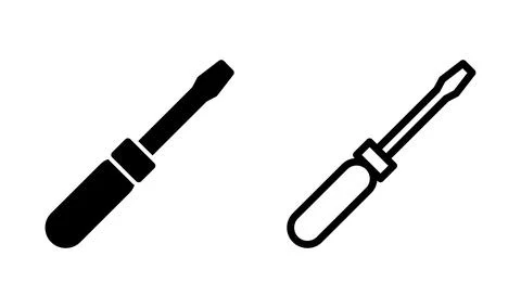 Screwdriver icon vector. tools icon 库存插图