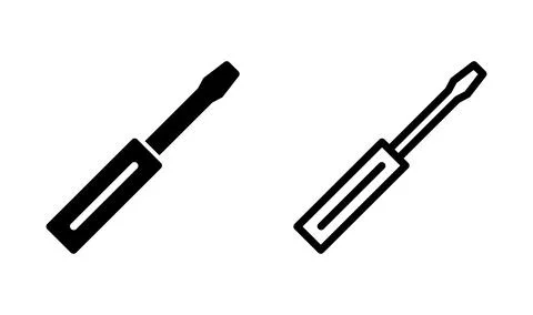Screwdriver icon vector. tools icon Ilustração Stock