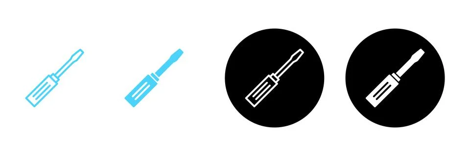 Screwdriver icon vector.tools sign and symbol Illustrazione stock