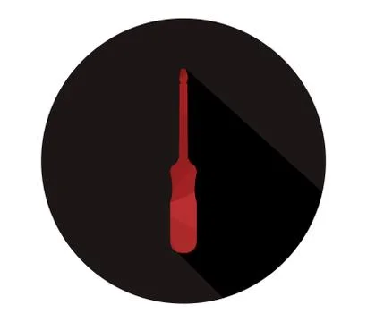 Screwdriver icon on white background Stock Illustration