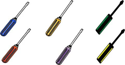 Screwdriver icon on white background Stock Illustration