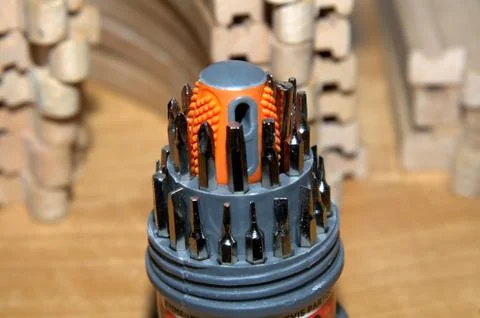 Screwdriver with insert set Stock Photos