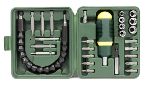 Screwdriver with interchangeable elements Stock Photos