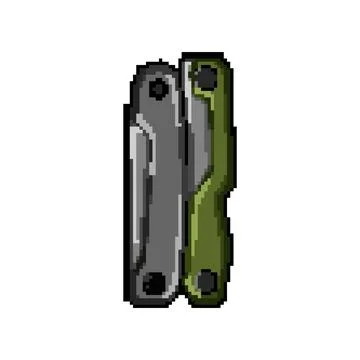 Screwdriver knife tool pixel art vector illustration 스톡 일러스트