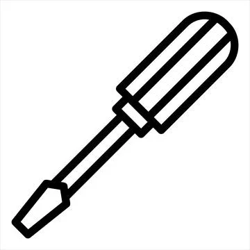 Screwdriver line icon vector illustration isolated on white background Stock Illustration