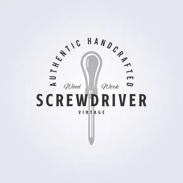 Screwdriver logo vector illustration design Stock Illustration