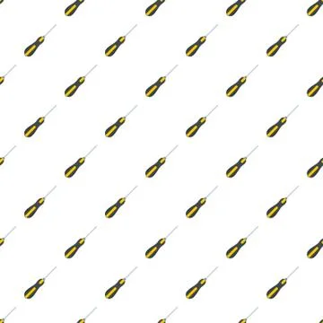 Screwdriver pattern seamless vector Stock Illustration