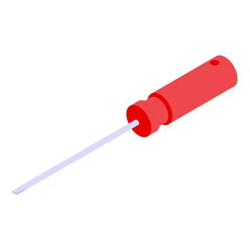 Screwdriver pc access icon, isometric style Stock Illustration