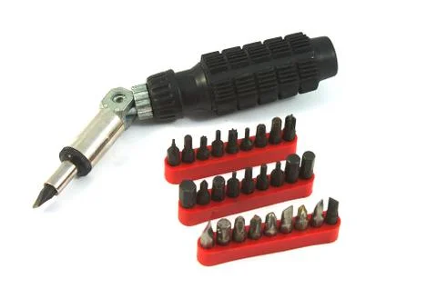 With screwdriver with rattle  Stock Photos