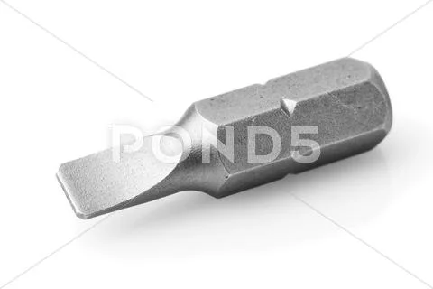 Screwdriver Removable Bit Isolated On White Background Stock Photos