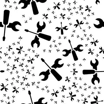 Screwdriver seamless pattern Stock Illustration