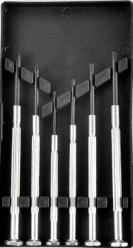 Screwdriver Set for Precision Mechanics Foto stock