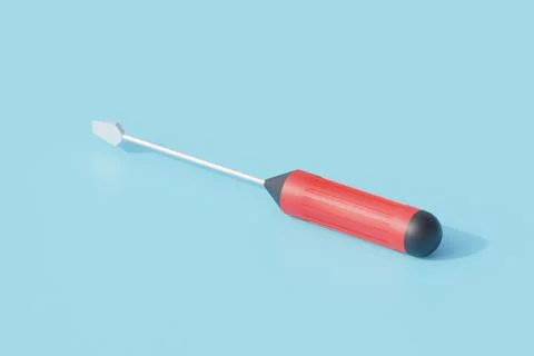 Screwdriver single isolated object. 3d render illustration Stockillustratie