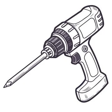 Screwdriver Single Tool Isolated on White Background - Vector Icon Stock Illustration