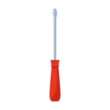 Screwdriver tool icon, flat design Stock Illustration