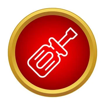 Screwdriver tool icon representing repair and maintenance Stock Illustration