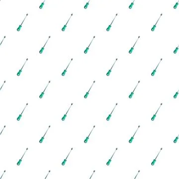 Screwdriver tool pattern repeating on white background Stock Illustration