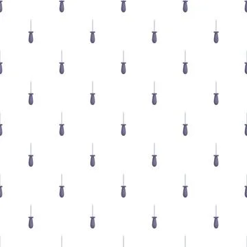 Screwdriver tool pattern repeating on white background Stock Illustration