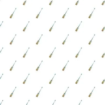 Screwdriver tool repeating pattern on white background Illustrazione stock