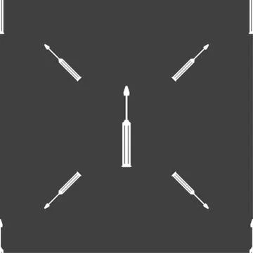 Screwdriver tool sign icon. Fix it symbol. Repair sign. Seamless pattern on a gr Stock Illustration