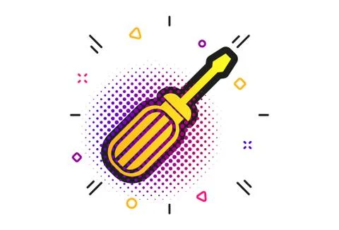 Screwdriver tool sign icon. Fix it symbol. Vector Stock Illustration