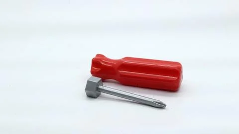 Screwdriver toy isolated Stock Photos