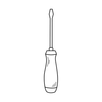 Screwdriver vector Icon. Line illustration Stock Illustration
