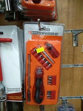 The screwdriver view in the shop Stock Photos
