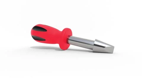Screwdriver on white background Stock Footage 309872520