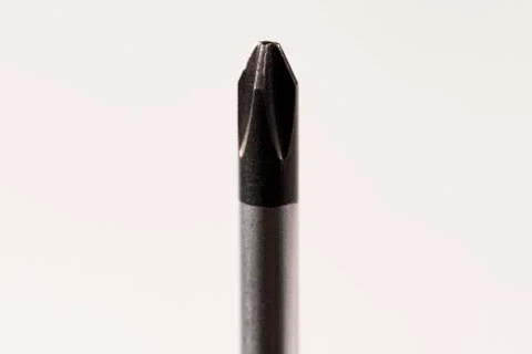 Screwdriver on white background. Macro or close up Stock Photos