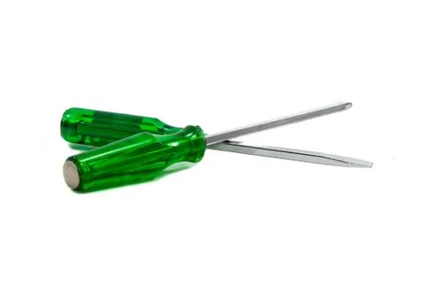 A screwdriver on white background Stock Photos