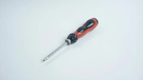 Screwdriver on a White Background Stock Photos