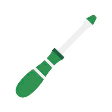 Screwdriver on white background. Vector illustration in trendy flat style. EPS Stock Illustration