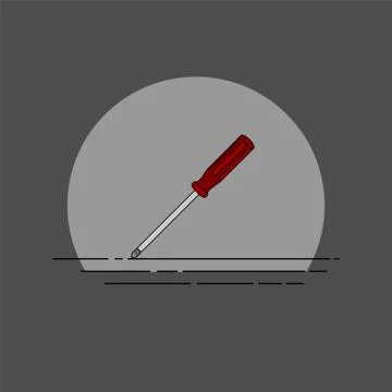 Screwdriver worker tool vector Illustration Stock Illustration