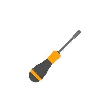 Screwdriver. Working tool Illustration in flat style. Stock Illustration