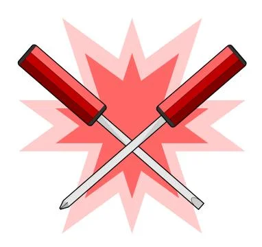 Screwdrivers With Background Stock Illustration